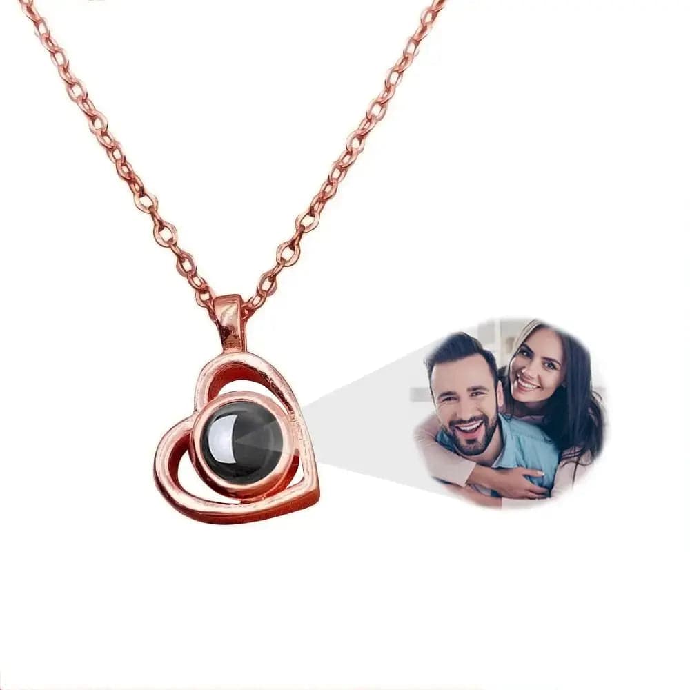 Personalized Heart Necklace | Inside Photo Custom Photo Projection [Video]  | Personalized heart, Personalized heart necklace, Best friend gifts